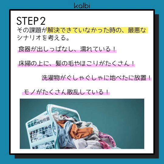 その課題が解決できなかった時の、最悪なシナリオかを考える。